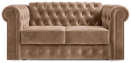 Jay-Be Chesterfield Velvet 2 Seater Sofa Bed - Beige