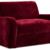 Jay-Be Deco Velvet Love Chair Sofa Bed - Burgundy