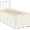 Julian Bowen Maisie Trundle Day Bed & 2 Mattresses - White