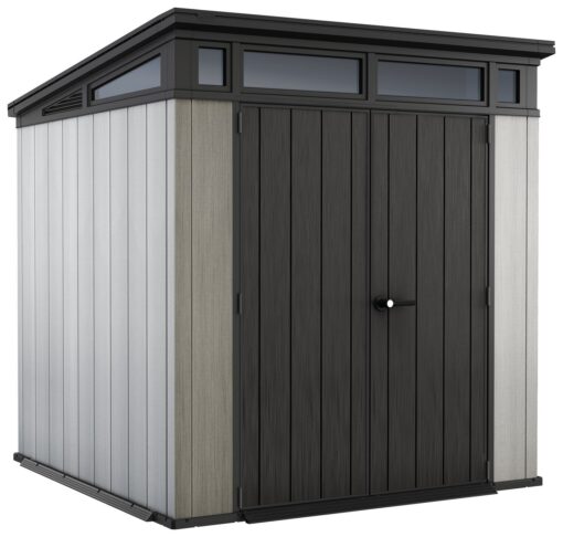 Keter Artisan Pent Outdoor Garden Storage Shed 7 x 7ft -Grey