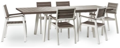 Keter Harmony 6 Seater Plastic Patio Set - Cappuccino