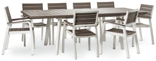 Keter Harmony 8 Seater Plastic Patio Set - Cappuccino