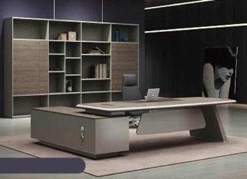 L-Shaped Executive Desk with and Cabinet