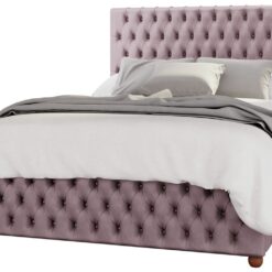 LLB Seren Velvet Superking Ottoman Bedframe - Blush