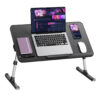 Lap Desk, Bed Table, Height And Angle Adjustable, Can Hold Laptop, (Black)