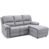 (Left Hand Corne) VALENCIA FABRIC CHAISE 3 SEATER HIGH BACK LOUNGE L SHAPED CORNER RECLINER SOFA