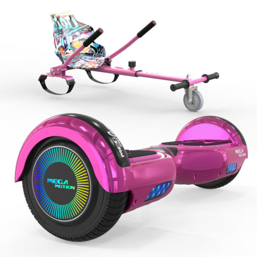 MEGA MOTION Hoverboards with Seat Kart and LED Lights