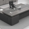 Naama L-Shaped Executive Desk with and Cabinet