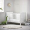 Obaby Grace Cot Bed, Cot Top Changer & Mattress - White