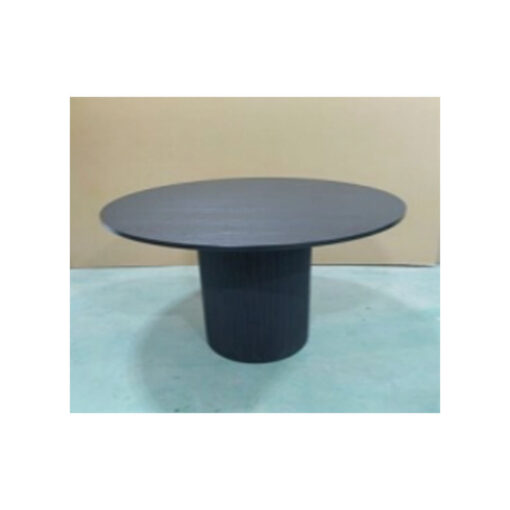 Penny Pillar Round Dining Table - Melamine Scratch Resistant Veneer Top