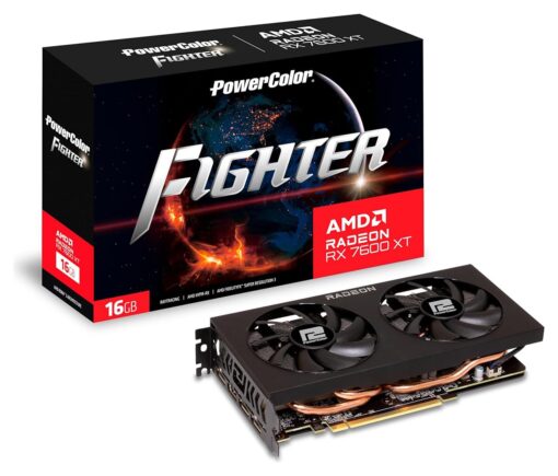 PowerColor AMD Radeon RX 7600 XT Fighter 16GB Graphics Card