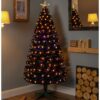 Premier Decorations 5ft Fibre Optic Christmas Tree - Black