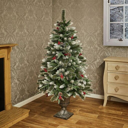 Premier Decorations 5ft Pre lit Needle Pine Christmas Tree