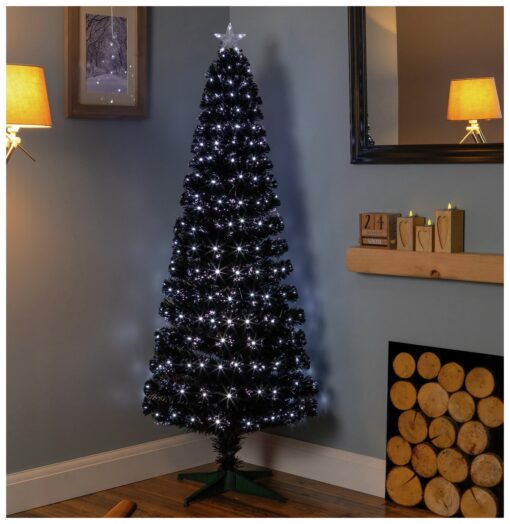 Premier Decorations 6ft Fibre Optic Slim Christmas Tree