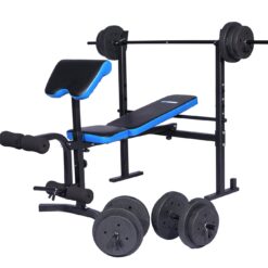 Pro Fitness Folding Workout Bench with 50kg Weight Package