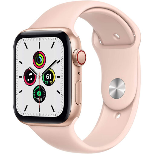 Refurbished Apple Watch SE (GPS + Cellular, 40mm) - Gold Aluminum Case with Pink Sand Sport Band