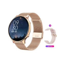 (Rose gold, GPS Motion Track) New Smart Watch WoMen For Samsung 1.39'' IPS Display Voice Calling Health