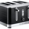 Russell Hobbs Inspire 4 Slice Black Plastic Toaster 24381