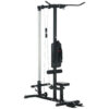 SPORTNOW Pull Up Station Power Cage with Adjustable Seat, Home Gym - Black