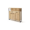 Salerno 140Cm Wide 1 Drawer Oak Solid Wood Highboard