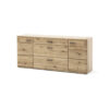 Salvador 180Cm Wide 3 Drawer Oak Solid Wood Sideboard