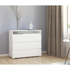 Sideboard JOEL width: 93cm, handle -less look with 3 drawers and niche MADE IN GERMANY