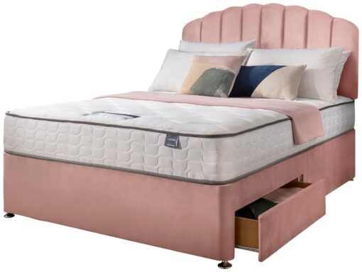 Silentnight Middleton Double 2 Drawer Divan Bed - Pink