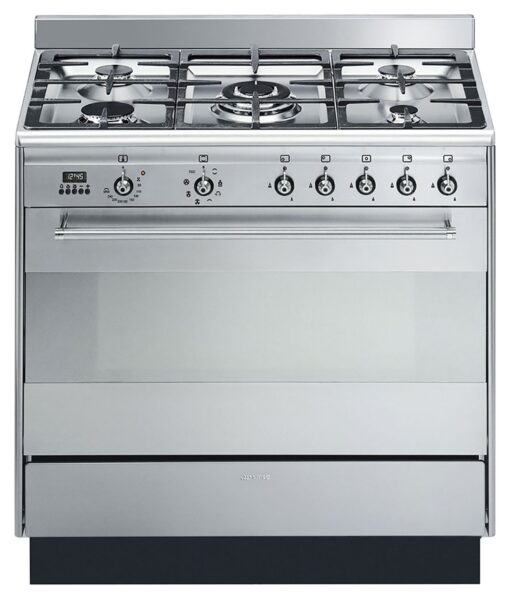 Smeg SUK91MX9 90cm Dual Fuel Range Cooker -Stainless Steel