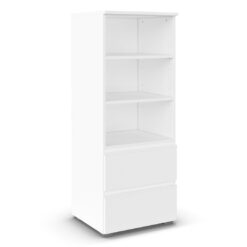 The JOEL bookcase features two drawers and three compartments