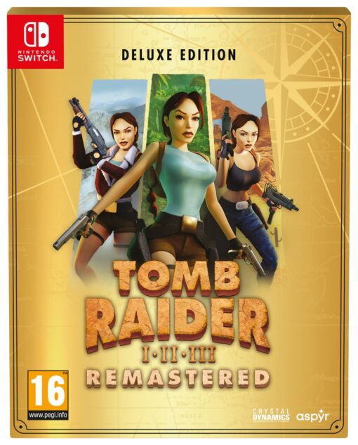 Tomb Raider I-III Remastered Deluxe Ed Switch Game Pre-Order