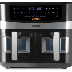 Tower T17100 Vortx Vizion Dual Basket 9L Air Fryer - Black