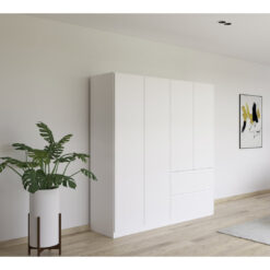 Wardrobe with hinged door wardrobe with drawers and push-to-open function, MADE IN GERMANY