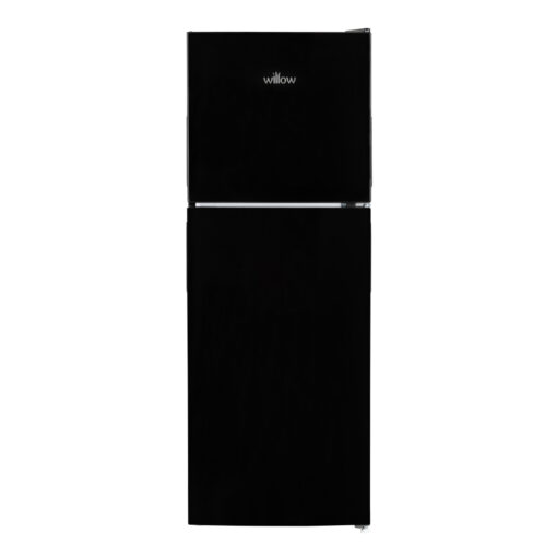 Willow 138L Black Top Mount Fridge Freezer with Adjustable Thermostat