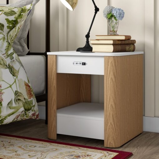 Yoakum 1 Drawer Bedside Table