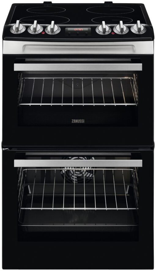 Zanussi ZCV46250XA 55cm Double Oven Electric Cooker -S/Steel