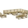 11 Piece Garden Sofa Set Impregnated Wood Pine vidaXL