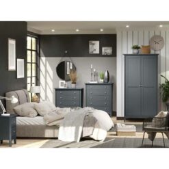 2 Door Wardrobe - mdf - 94.5 x 52 x 182 cm - Blue