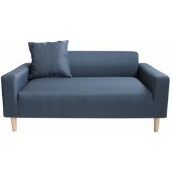 2 Seater Compact Sofa in a Box, Double, Living Room Furniture in Grey with Wooden Legs - Dark Grey