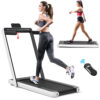 2 in 1 Folding Treadmill Electric 1-12KM/H Walking Running Machine Bluetooth