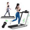 2 in 1 Folding Treadmill Electric Walking Running Machine Bluetooth LED Display