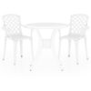 3 Piece Bistro Set Cast Aluminium White vidaXL