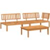 3 Piece Garden Pallet Sofa Set Solid Wood Acacia vidaXL