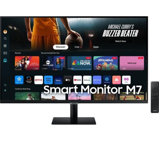 32" SAMSUNG M7 LS32DM700UUXXU Smart 4K Ultra HD HDR LED Display (No Aerial), Black