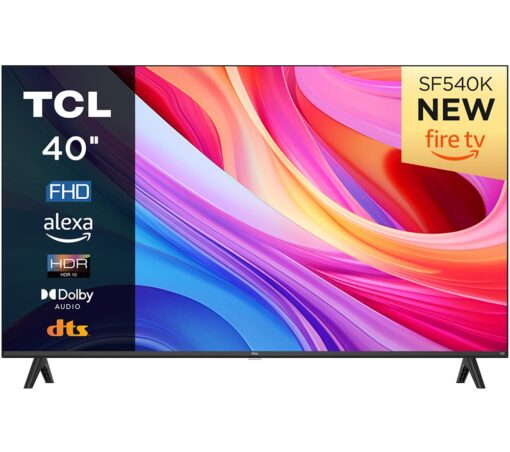 40" TCL 40SF540K Fire TV Smart Full HD HDR LED TV with Google Assistant & Amazon Alexa, Black