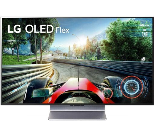 42" LG Flex 42LX3Q6LA Smart 4K Ultra HD HDR OLED Gaming TV with Google Assistant & Amazon Alexa, Silver/Grey