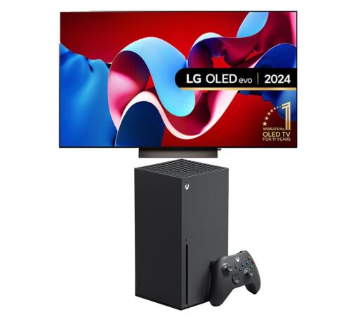 48" Lg OLED48C44LA Smart 4K Ultra HD HDR OLED TV & Xbox Series X Bundle, Black