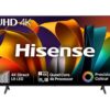 50" HISENSE 50A6NTUK Smart 4K Ultra HD HDR LED TV with Amazon Alexa, Black