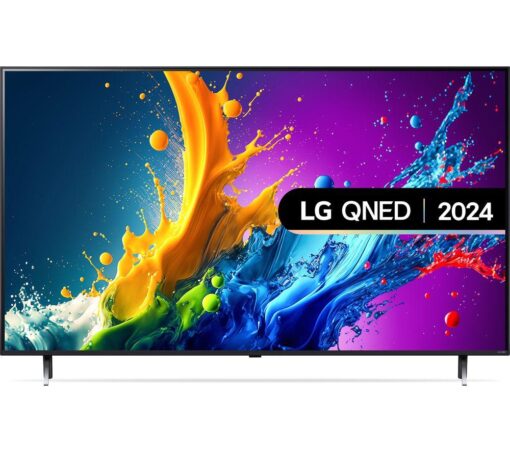 50" LG 50QNED80T6A Smart 4K Ultra HD HDR QNED TV with Amazon Alexa, Silver/Grey