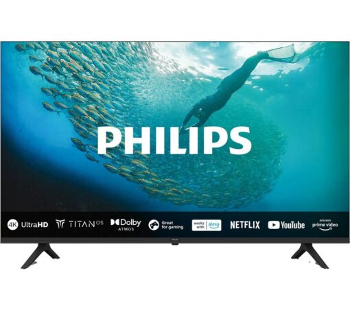 50" PHILIPS 50PUS7009/12 Smart 4K Ultra HD HDR LED TV, Black