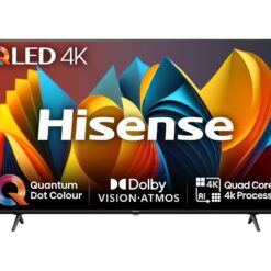 55" HISENSE 55E7NQTUK Smart 4K Ultra HD HDR QLED TV with Amazon Alexa, Black